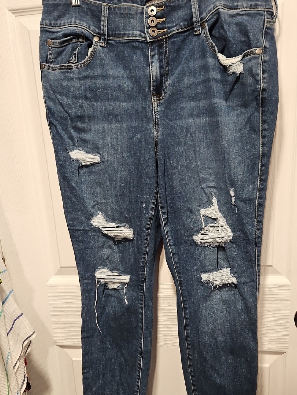 Torrid Medium Wash Distressed Jeggings